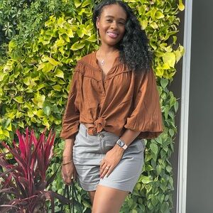 Old Navy bohemian ballon sleeve blouse